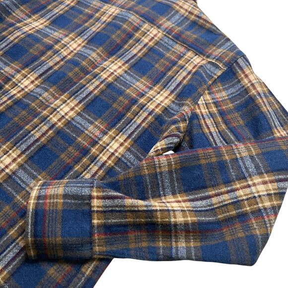 Vintage St. John’s Bay Wool Plaid Shirt Jacket Lined Sz Large 100% Virgin Wool - Picture 9 of 10